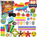 OutGoe's 50 Pcs Sensory Toys for Stress & Anxiety Relief 😌 - ADHD Fidget Toys Set 🧩 - Fidget Pack: Affordable Party Bag Fillers 🎉 - Classroom Reward Fidgets 🏆 - Montessori Toys for Toddlers 👶 - Sensory Toys for Autism 🌟