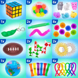 OutGoe's 50 Pcs Sensory Toys for Stress & Anxiety Relief 😌 - ADHD Fidget Toys Set 🧩 - Fidget Pack: Affordable Party Bag Fillers 🎉 - Classroom Reward Fidgets 🏆 - Montessori Toys for Toddlers 👶 - Sensory Toys for Autism 🌟