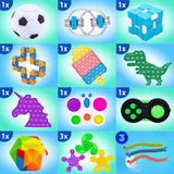 OutGoe's 50 Pcs Sensory Toys for Stress & Anxiety Relief 😌 - ADHD Fidget Toys Set 🧩 - Fidget Pack: Affordable Party Bag Fillers 🎉 - Classroom Reward Fidgets 🏆 - Montessori Toys for Toddlers 👶 - Sensory Toys for Autism 🌟